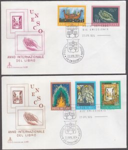 VATICAN Sc #550-4.3 SET of 2 FDC X 5 BIBLE - CREATION, NOAH & MORE