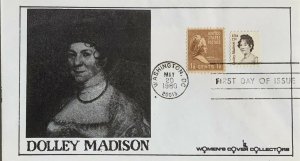 Women's Cover Collection 1822 Dolley Madison with Martha Washington Stamp