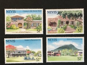 1985 Nevis Sc# 280-283 Tourism - Hotels and Inns