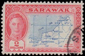 Sarawak #193, Incomplete Set, 1950, Used