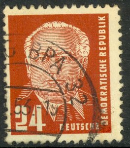 GERMANY DDR 1952-53 24pf President Wilhelm Pieck Wmk297 Issue Sc 115 VFU