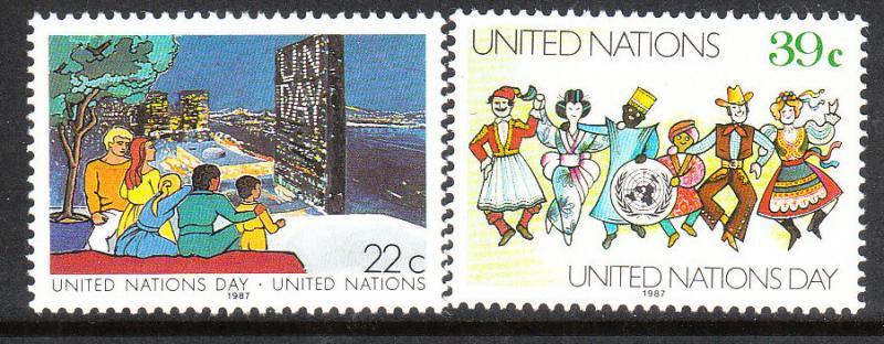 515-16 United Nations 1987 UN Day MNH