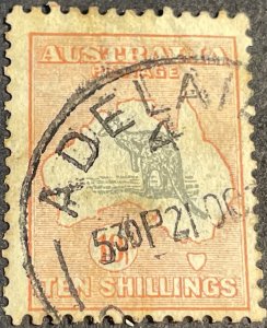 AUSTRALIA # 127-USED--SINGLE--PINK & GRAY--1932