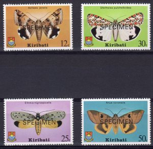 Kiribati 1980 Sc#356/359 MOTHS - INSECTS - Set (4) SPECIMEN  MNH