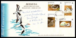 Bermuda 741-744 Birds Pen FDC