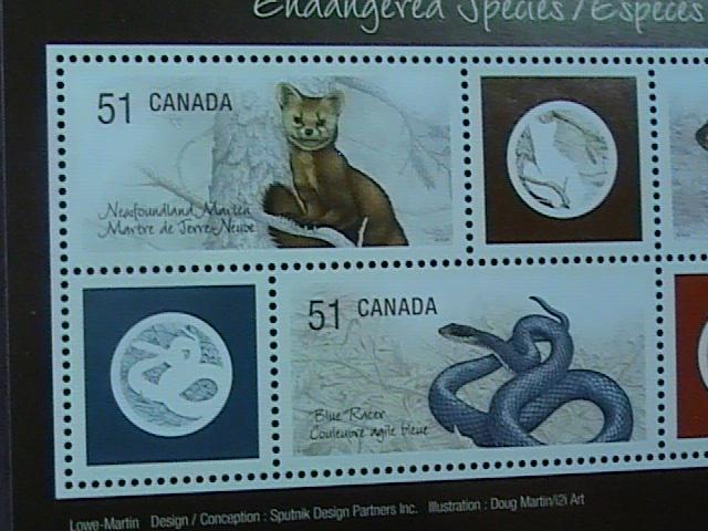 CANADA # 2173--MINT/NEVER HINGED--MINI SHEET OF 4--ENDANGERED SPECIES--2006
