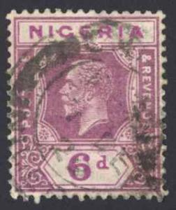 Nigeria Sc# 28 Used 1921-1933 6p dull viol & red vio KGV 