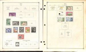 Fiji Stamp Collection on 14 Scott International Pages, 1878-1970