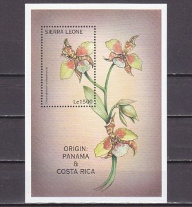 Sierra Leone, Scott cat. 2060. Orchid s/sheet. ^