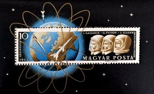 Hungary 1962 -  Space-Gagarin-Glenn-  MNH  S/Sheet # C209