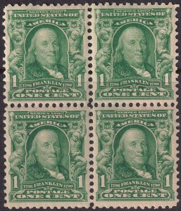 #300 Mint NH, XF, Block of 4 (CV $120+) (CV $30 - ID30222)