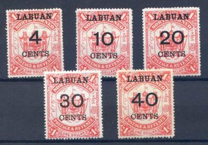 Labuan SG75/79 Mounted Mint