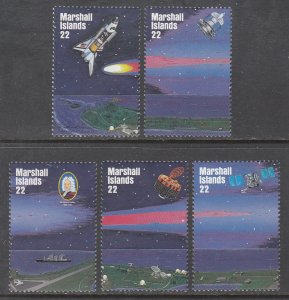 Marshall Islands 86-90 Halley's Comet Singles MNH VF