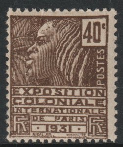 France Scott 259 - SG489, 1930 Colonial Exhibition 40c MH*