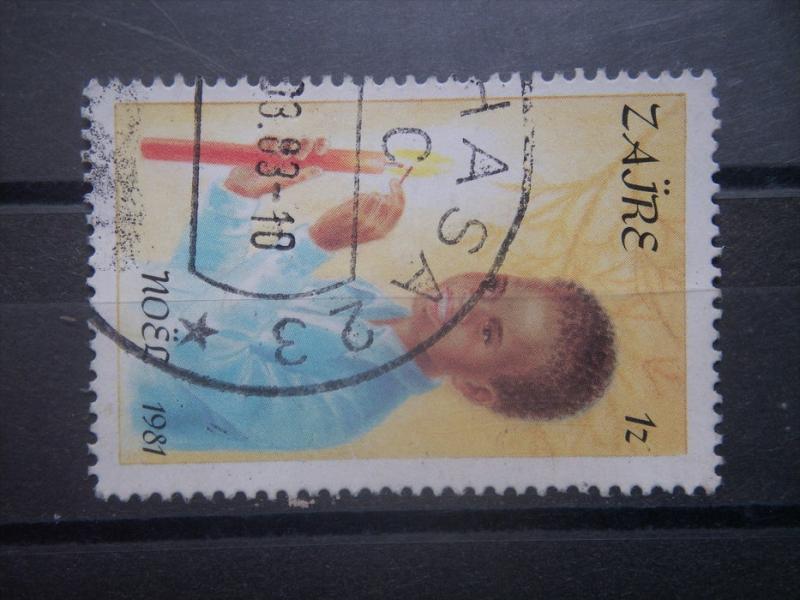 ZAIRE, 1981, used 1z, Christmas, Scott 1038