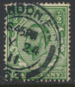 Great Britain SC# 151*  SG 322 George V Downey Head Used see detail & scans