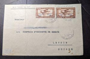 1931 Egypt Airmail LZ 127 Graf Zeppelin Cover Cairo to Lausanne Switzerland