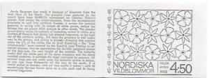 Sweden #786a Complete Booklet. Flowers