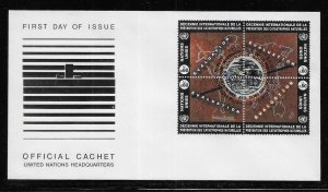 UN Geneva 254a, 251-54 Natural Disaster Reduction on Headquarters Cachet FDC