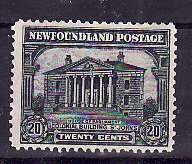 Newfoundland-Sc#157- id13-unused hinged 20c Colonial Building-1928-