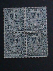 IRELAND 1922 SC#71 100 YEARS OLD STAMPS-COAT OF ARMS USE BLOCK-FANCY CANCEL