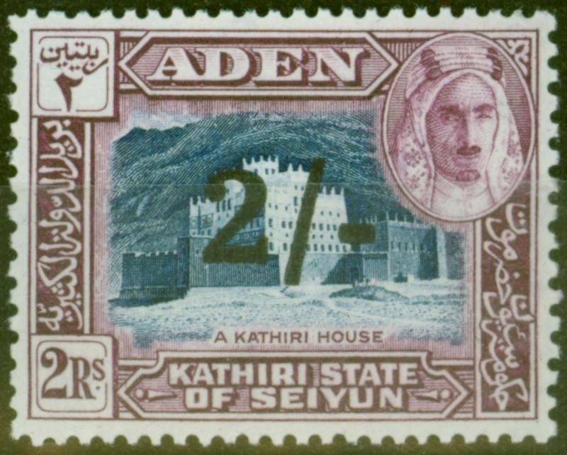 Aden Seiyun 1951 2s on 2R Blue & Purple SG26 V.F MNH