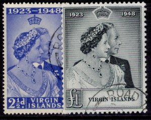 BRITISH VIRGIN ISLANDS GVI SG124-125, 1949 RSW set, FINE USED. Cat £25.