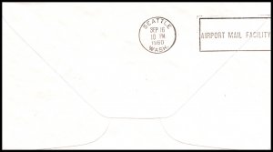 UN New York to Seattle,WA Northwest Orient First Jet Flight Cover