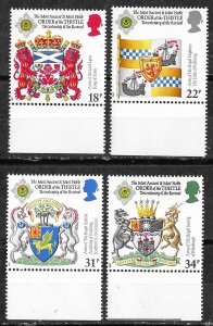 Great Britain # 1184-87  Order of the Thistle   (4) Mint NH