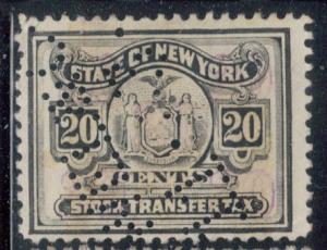 State of New York Stock Transfer Tax Stamp 20 Cent Used