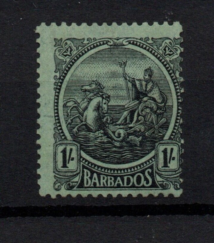 Barbados 1924 1/- black emerald SG226 WMK Script mint LHM WS28950