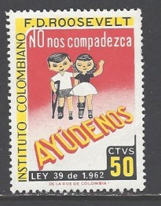 Colombia cinderella # 3 mint never hinged (RRS-3)