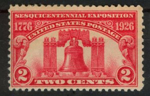 USA - 1926, 2¢ Liberty Bell, SCOTT #627, No postmark with gum (MH)