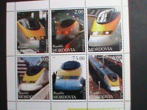 ​RUSSIA-STAMP- WORLD FAMOUS MODEM EXPRESS TRAINS MNH SHEET VERY FINE