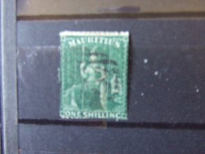 Mauritius 1s deep green SG55 CV £300