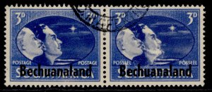 BECHUANALAND PROTECTORATE GVI SG131, 3d deep blue & blue VICTORY, FINE USED.