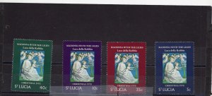 SAINT LUCIA 1970 CHRISTMAS PAINTINGS SET OF 4 STAMPS MNH