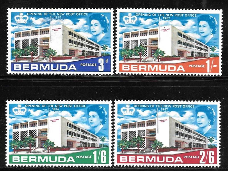 Bermuda 210-213: Post Office, Hamilton, MH, VF