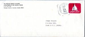 Caroline Islands 20c Capitol Dome Envelope 1982 Ponape, Caroline Islands 9694...