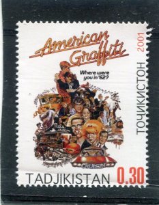 Tajikistan 2001 AMERICAN GRAFFITI Film Poster Stamp Perforated Mint NH