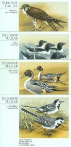 87571  - ICELAND - POSTAL HISTORY -  SET of 4 OFFICIAL POSTCARDS : Birds