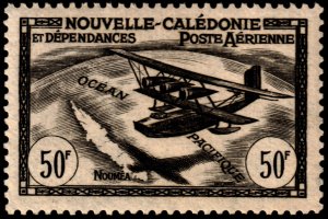 ✔️ FRANCE VICHY NEW CALEDONIA 1942 - AIRPLANE-  Sc. C6G MNH ** $3 [1.59.1]