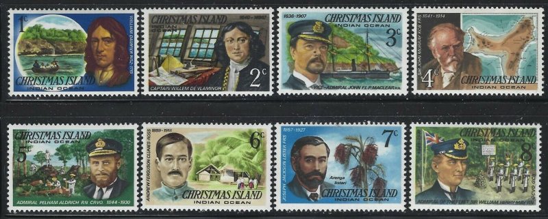 Christmas Islands 1977 Famous Visitors set Sc# 69-84 NH