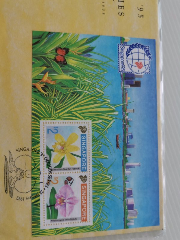 SINGAPORE 1992 FDC - SINGAPORE '95 ORCHID SERIES IN EXCELLENT CONDITION.