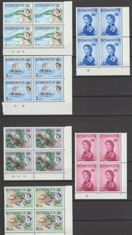 DOMINICA 1963/5 SG 162/78 + 171a MNH