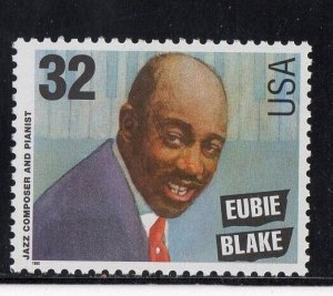 2988 *  EUBIE BLAKE ~ JAZZ MUSICIANS  *  U.S. Postage Stamp MNH  ^