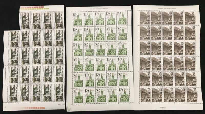 POLAND Revolution Military Hockey Blocks Sheets MNH (Appx 280 Stamps) (KR835