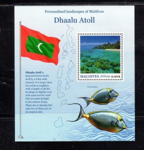 MALDIVES #3650a 2016 DHAALU ATOLL MINT VF NH O.G S/S