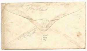 US Scott #11 on Cover CSA Use Nashville, TN Western Military Institute Pre-War