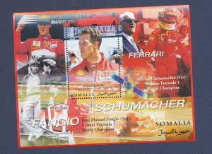 SOMALIA - MNH S/S - F1 Formula One  Ferrari - Michael Schumacher- 1997